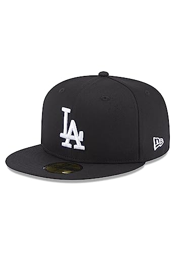 New Era Team Side Patch 59Fifty Cap LA Dodgers Schwarz Weiß, Size:7 3/4 von New Era