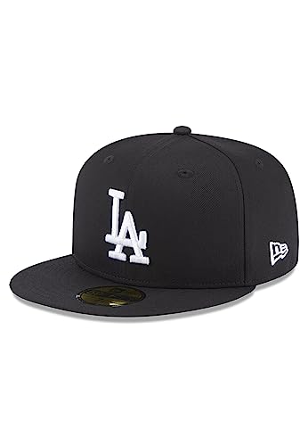 New Era Team Side Patch 59Fifty Cap LA Dodgers Schwarz Weiß, Size:7 3/8 von New Era