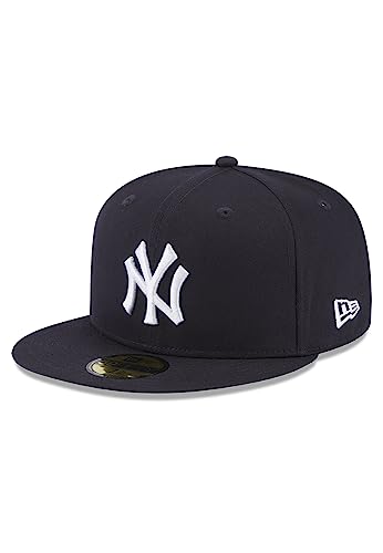 New Era Team Side Patch 59Fifty Cap NY Yankees Dunkelblau Weiß, Size:7 1/2 von New Era