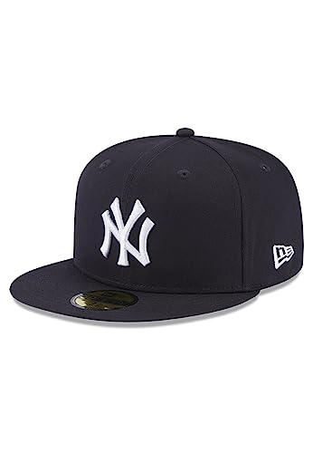 New Era Team Side Patch 59Fifty Cap NY Yankees Dunkelblau Weiß, Size:7 5/8 von New Era