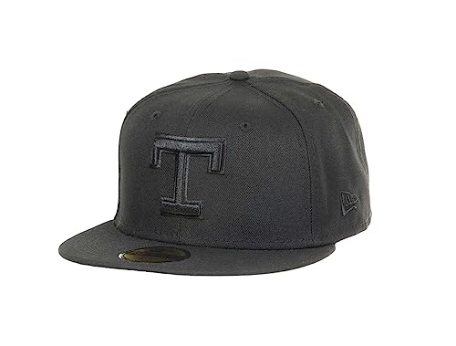 New Era Texas Rangers MLB Cooperstown Black on Black 59Fifty Basecap - 7-12 von New Era