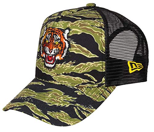 New Era Tiger Patch A-Frame Adjustable Trucker Cap - One-Size von New Era