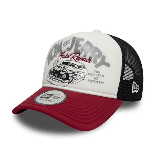 New Era Tom und Jerry Auto Repair A-Frame Trucker Cap Rot - One-Size von New Era