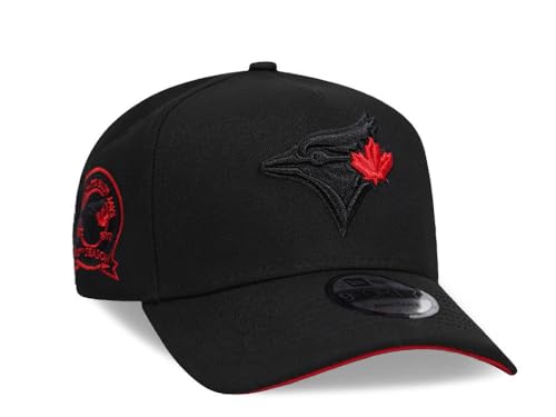 New Era Toronto Blue Jays 40th Anniversary Black and Red 9Forty A Frame Snapback Cap von New Era