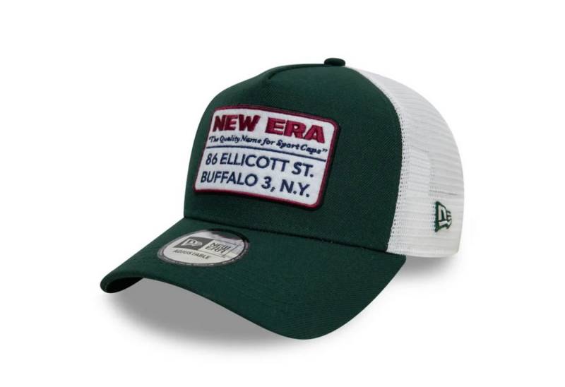 New Era Trucker Cap 9FORTY A-Frame Trucker Cap Vintage Patch - Dark Green/White von New Era