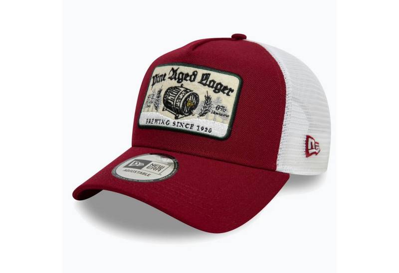 New Era Trucker Cap 9FORTY A-Frame Trucker Cap Vintage Patch - Dark Red/White von New Era