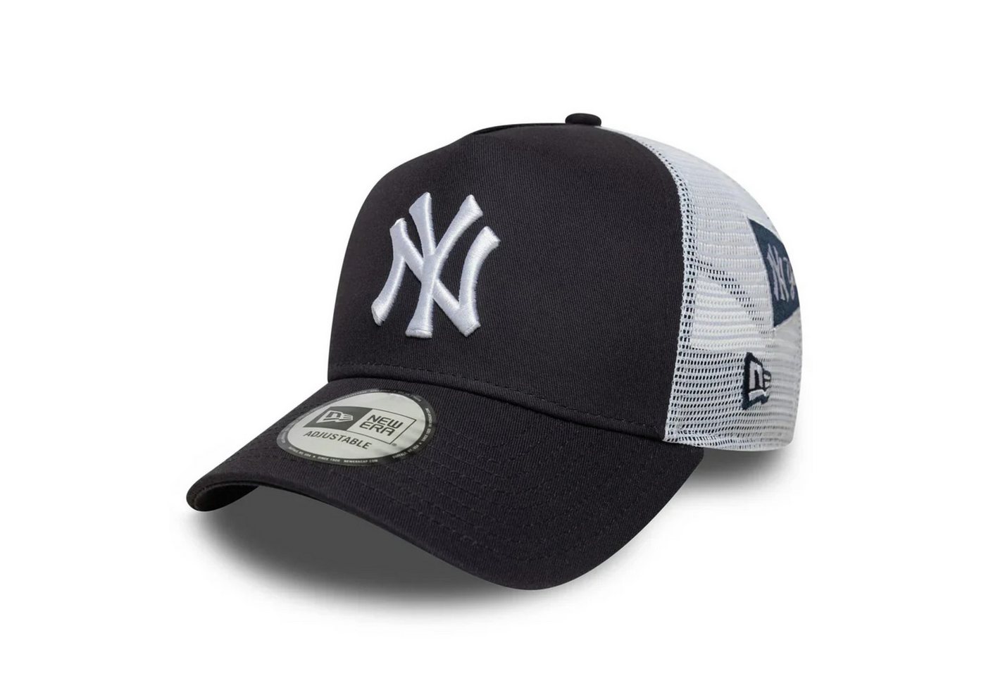 New Era Trucker Cap 9Forty A-Frame MLB Multi Patch New York Yankees Cap - Black/White von New Era