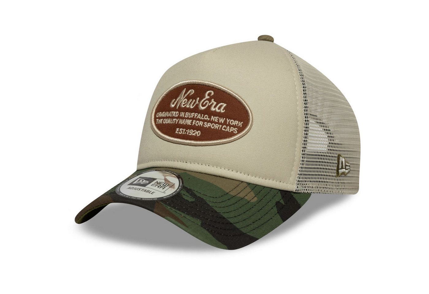 New Era Trucker Cap AFrame Trucker RETRO BRAND PATCH von New Era