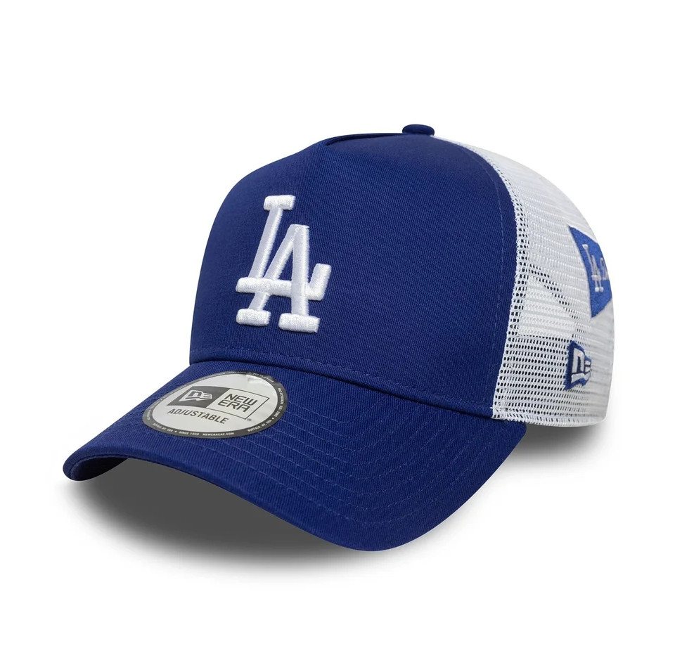 New Era Trucker Cap LA Dodgers MLB Patch 9FORTY A-Frame Trucker Verstellbare Cap dunkelbla von New Era