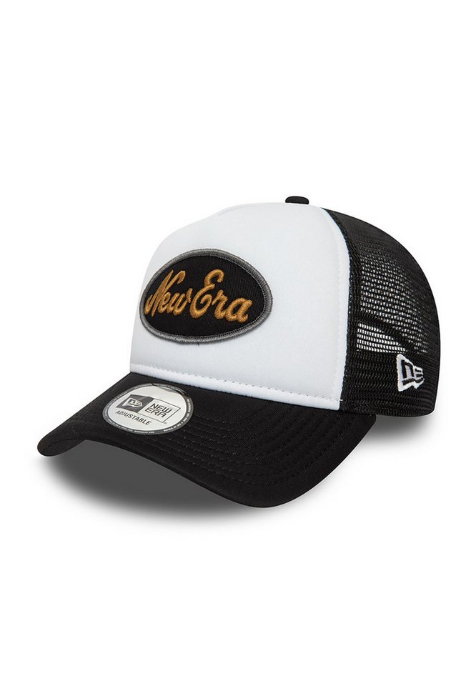 New Era Trucker Cap New Era Kids Chyt Oval Trucker Adjustable Cap NE LOGO Schwarz Weiß von New Era