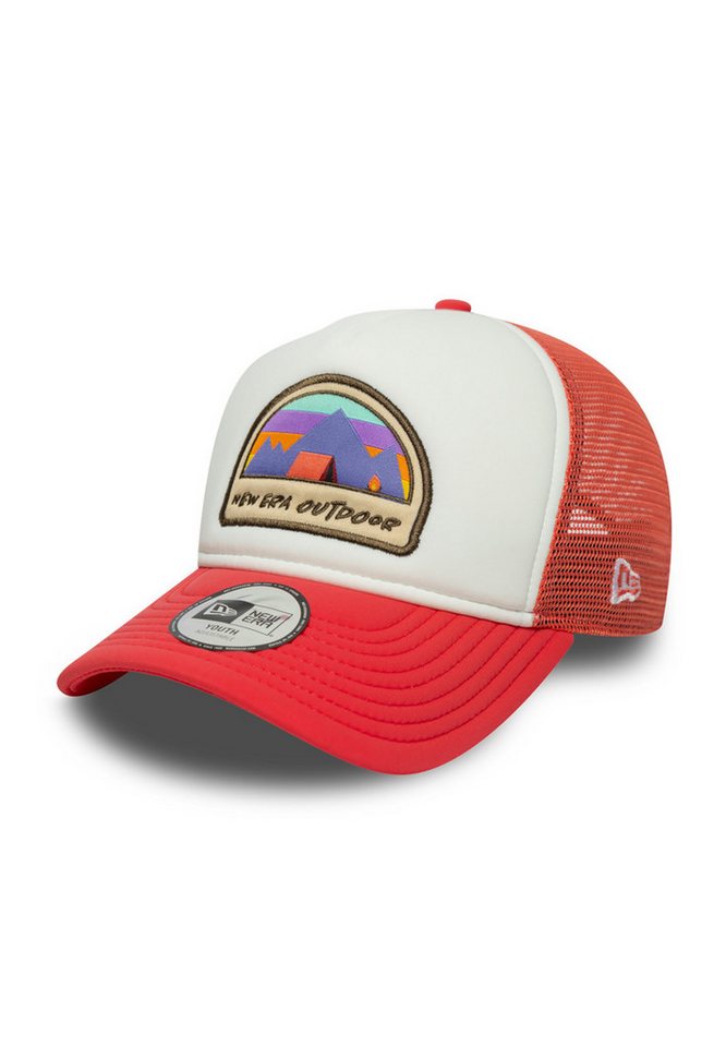 New Era Trucker Cap New Era Kinder YTH ADV Patch Trucker Adjustable Cap NE OUTDOOR Rot von New Era