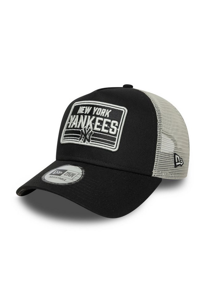 New Era Trucker Cap New Era MLB Patch Trucker Adjustable Cap NY YANKEES Schwarz Beige von New Era