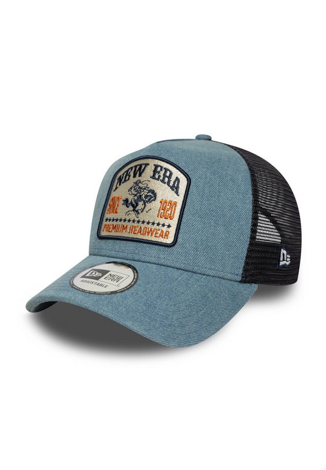 New Era Trucker Cap New Era NE Denim Patch Trucker Adjustable Cap NE LOGO Blau von New Era