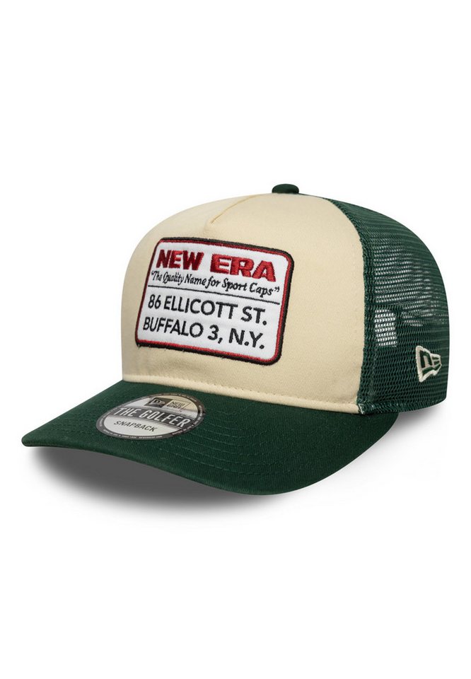 New Era Trucker Cap New Era NE Patch 19Twenty Trucker Adjustable Cap NE LOGO Beige Grün von New Era