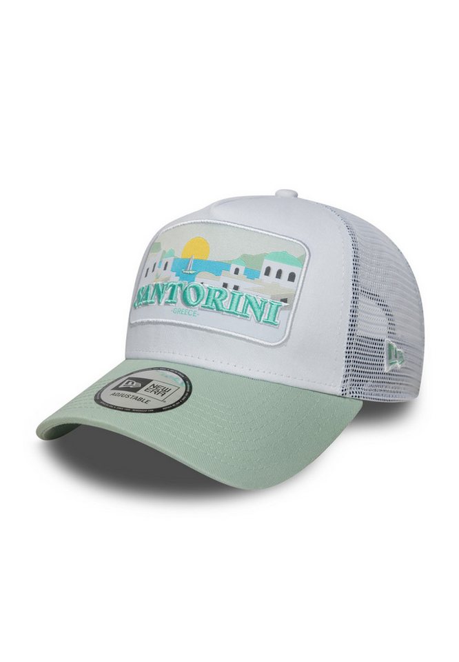 New Era Trucker Cap New Era NE Summer Trucker Adjustable SANTORINI Weiß Mint von New Era