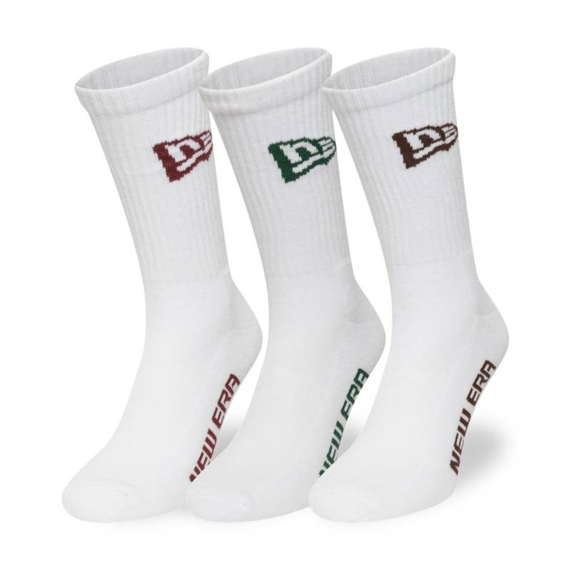 New Era Unisex Socken - CREW SOCK 3er Pack weiß von New Era