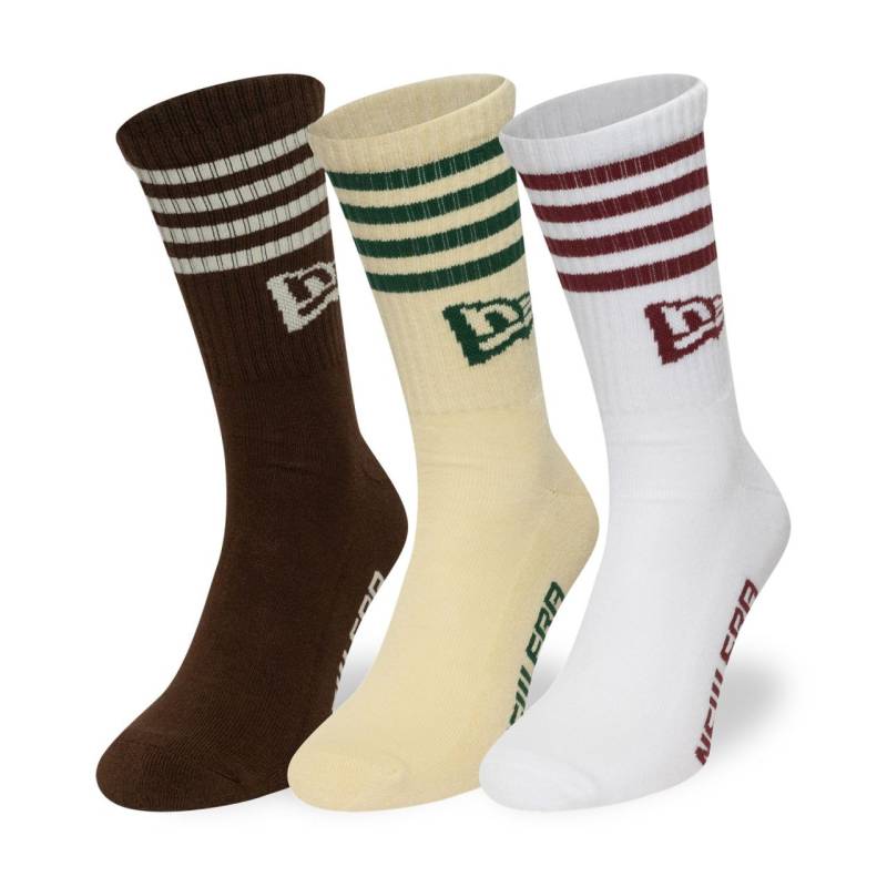 New Era Unisex Socken - STRIPE CREW 3-pack multi von New Era