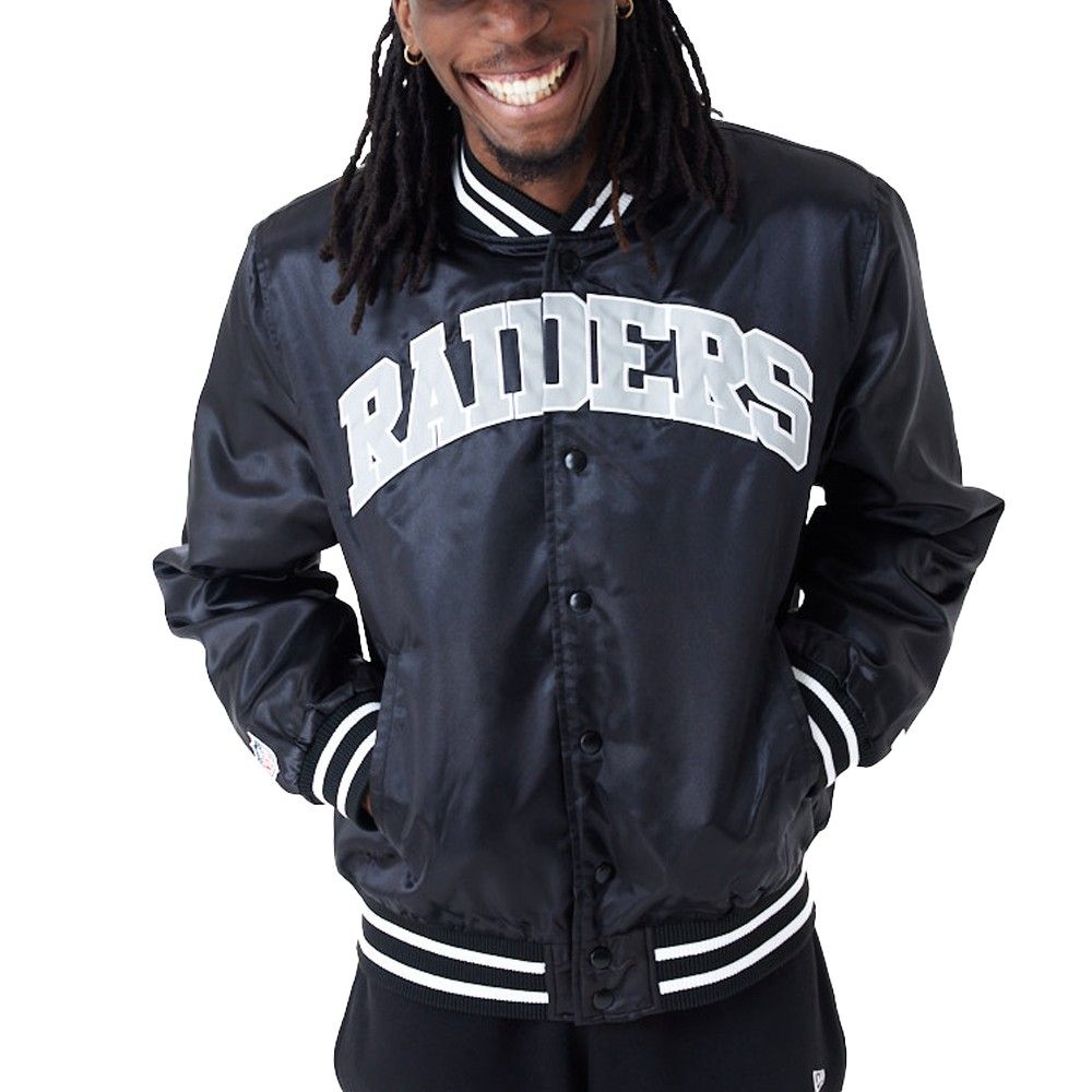 New Era Varsity Satin Bomber Jacke Las Vegas Raiders von New Era