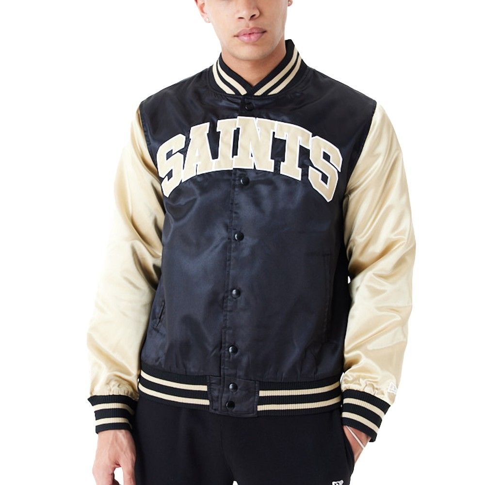 New Era Varsity Satin Bomber Jacke - New Orleans Saints von New Era