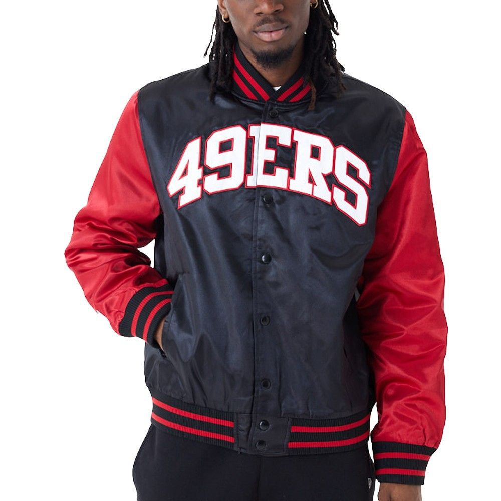 New Era Varsity Satin Bomber Jacke San Francisco 49ers von New Era