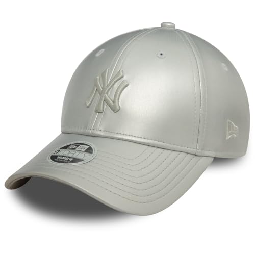 New Era 9Forty Damen Cap - Kunstleder NY Yankees Silber von New Era