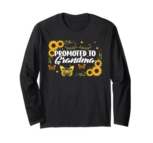 Promoted To Grandma Sunflower New Grandma Baby Ankündigung Langarmshirt Promoted To Grandma Sunflower New Grandma Baby Ankündigung Langarmshirt von New Grandma Soon To Be Grandma Gifts Grandmom
