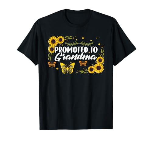 Promoted To Grandma Sunflower New Grandma Baby Ankündigung T-Shirt Promoted To Grandma Sunflower New Grandma Baby Ankündigung T-Shirt von New Grandma Soon To Be Grandma Gifts Grandmom