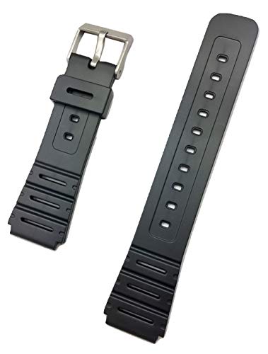 Uhrenarmband aus Gummi, 18 mm, bequemes und langlebiges PVC-Material, Schwarz von NEWLIFE