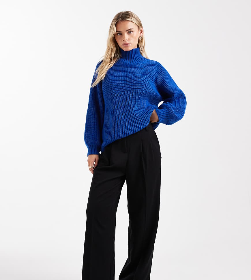 New Look Petite - Hose mit weitem Bein in Schwarz von New Look Petite