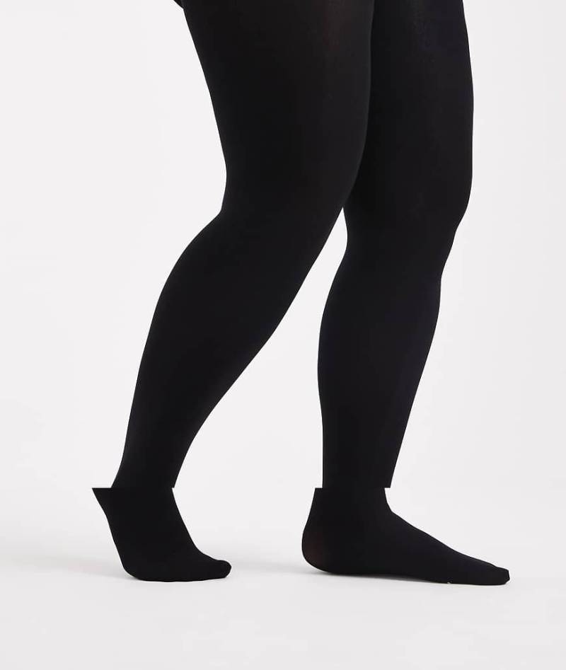New Look Curve - 2er-Pack Strumpfhosen in Schwarz, 100 DEN von New Look Plus