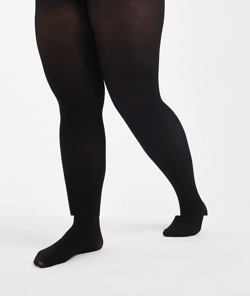 New Look Curve - 2er-Pack Strumpfhosen in Schwarz, 40 DEN von New Look Plus