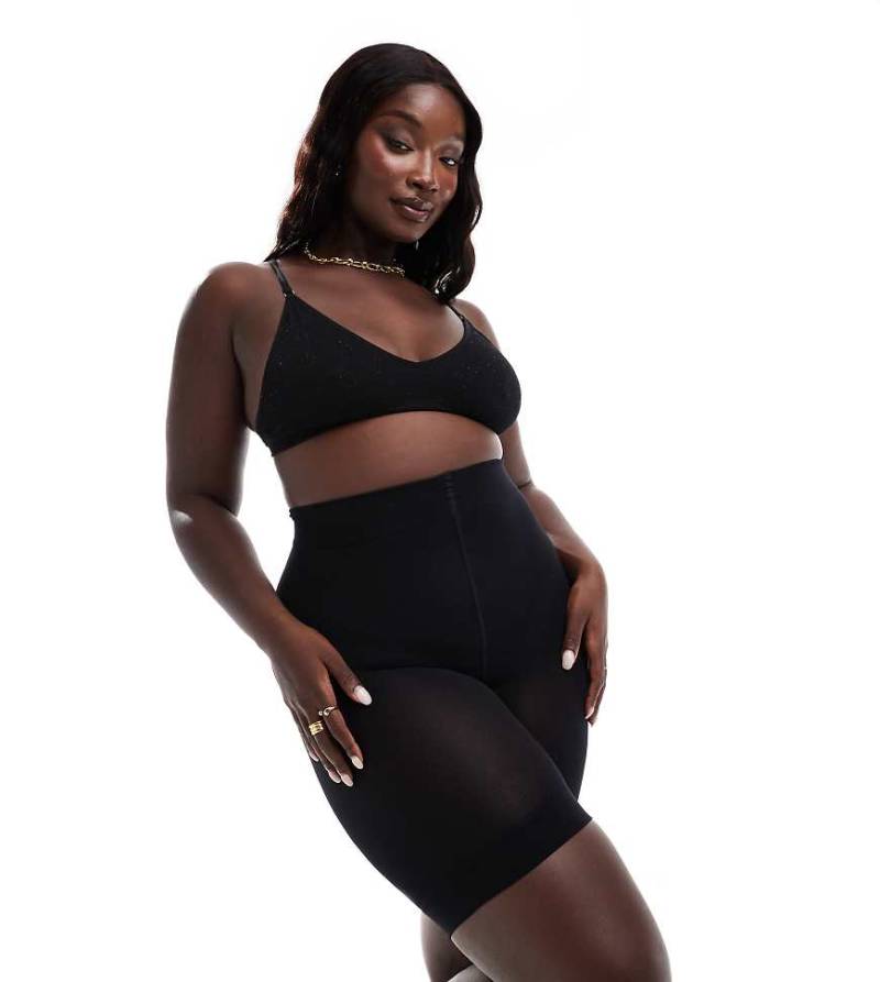New Look Curve- Strumpfhose in Schwarz mit 80 Den und nicht scheuerndem Design von New Look Plus