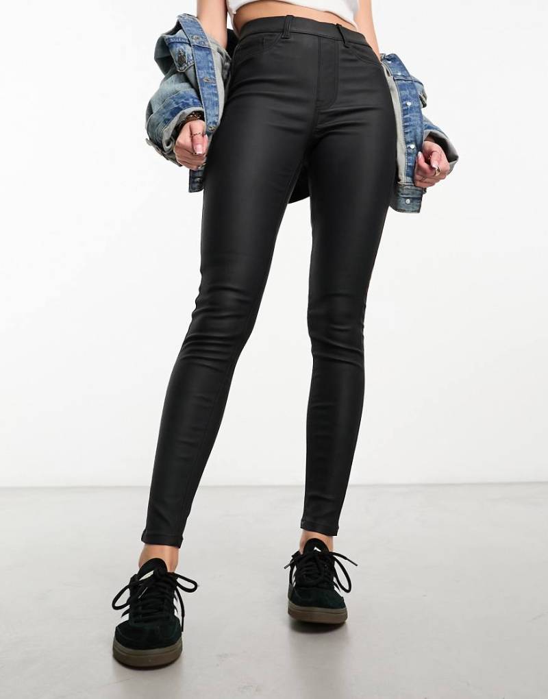New Look - Beschichtete Jeggings in Schwarz von New Look