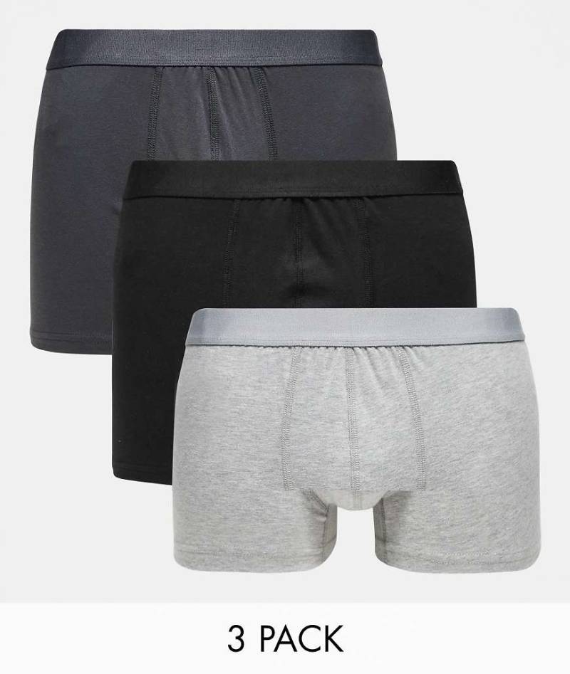 New Look - Boxershorts im 3er-Pack in Grau-Bunt von New Look