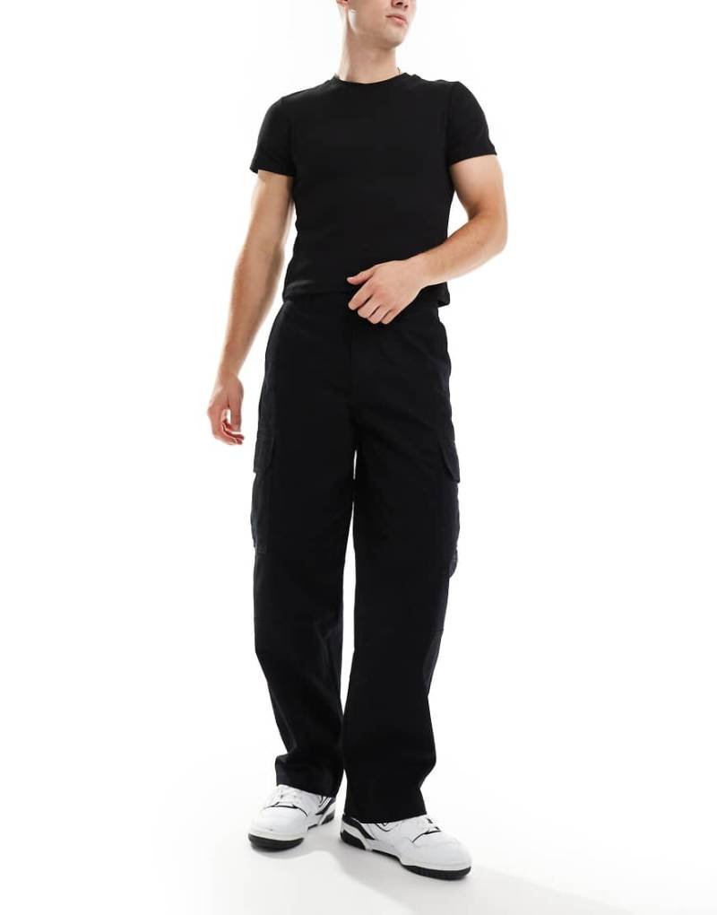 New Look - Cargohose aus Ripstop in Schwarz von New Look