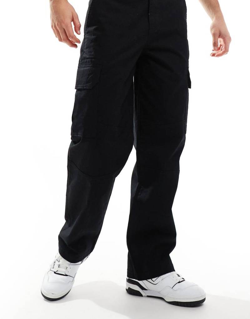 New Look - Cargohose aus Ripstop in Schwarz von New Look