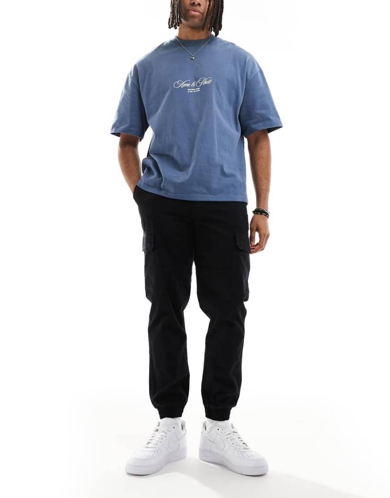 New Look - Cargohose in Schwarz mit Bündchen von New Look