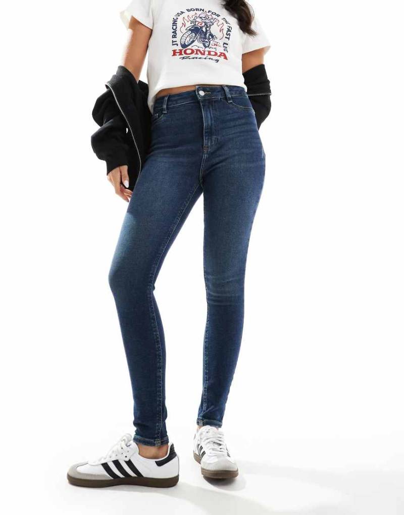 New Look - Disco - Skinny-Jeans in Dunkelblau von New Look