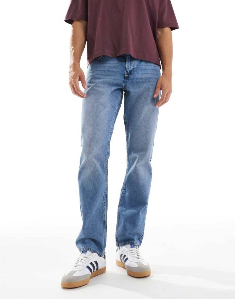 New Look - Gerade geschnittene Jeans in Authentic-Blau von New Look