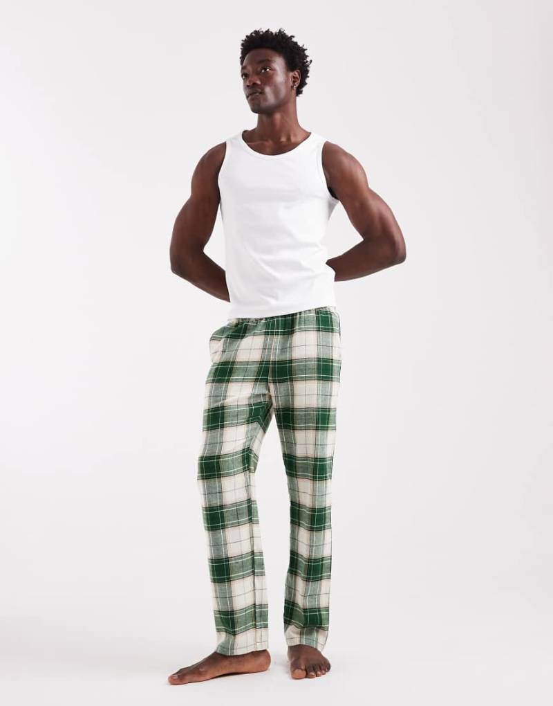 New Look - Grün karierte Pyjamahose von New Look