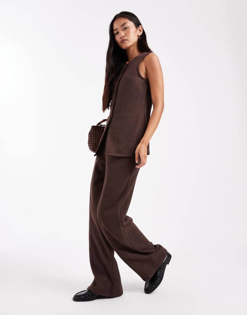 New Look - Hose in Braun mit weitem Bein, Kombiteil-Brown von New Look