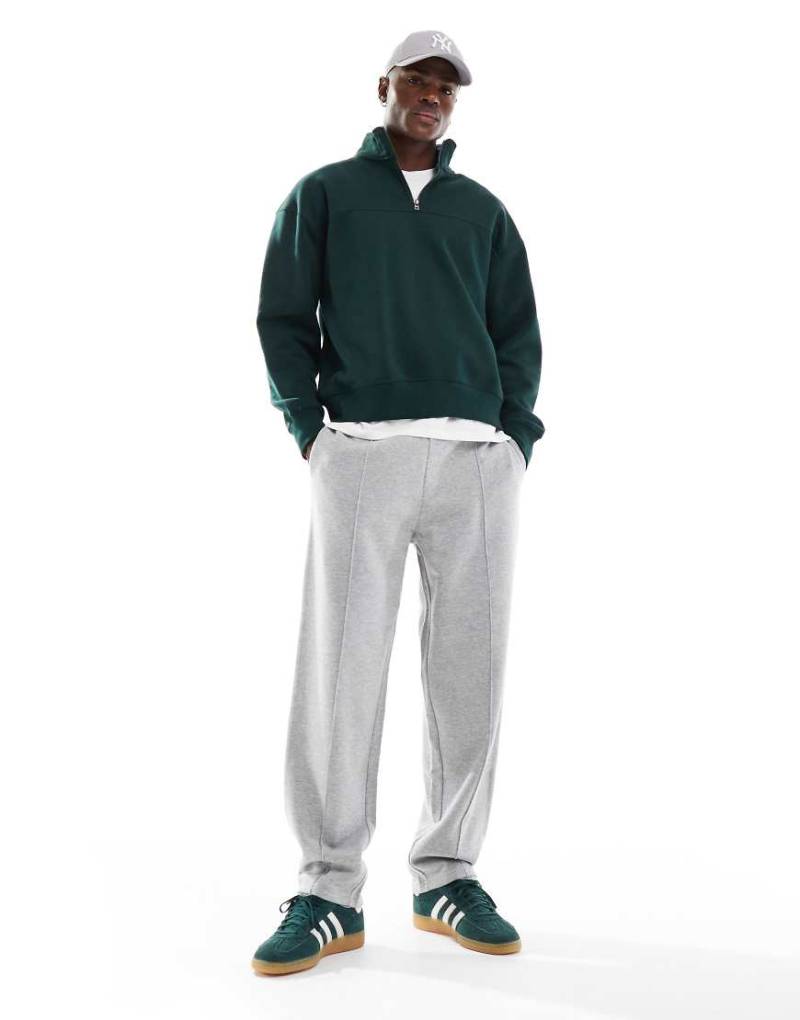 New Look - Jogginghose in meliertem Grau mit geradem Schnitt von New Look