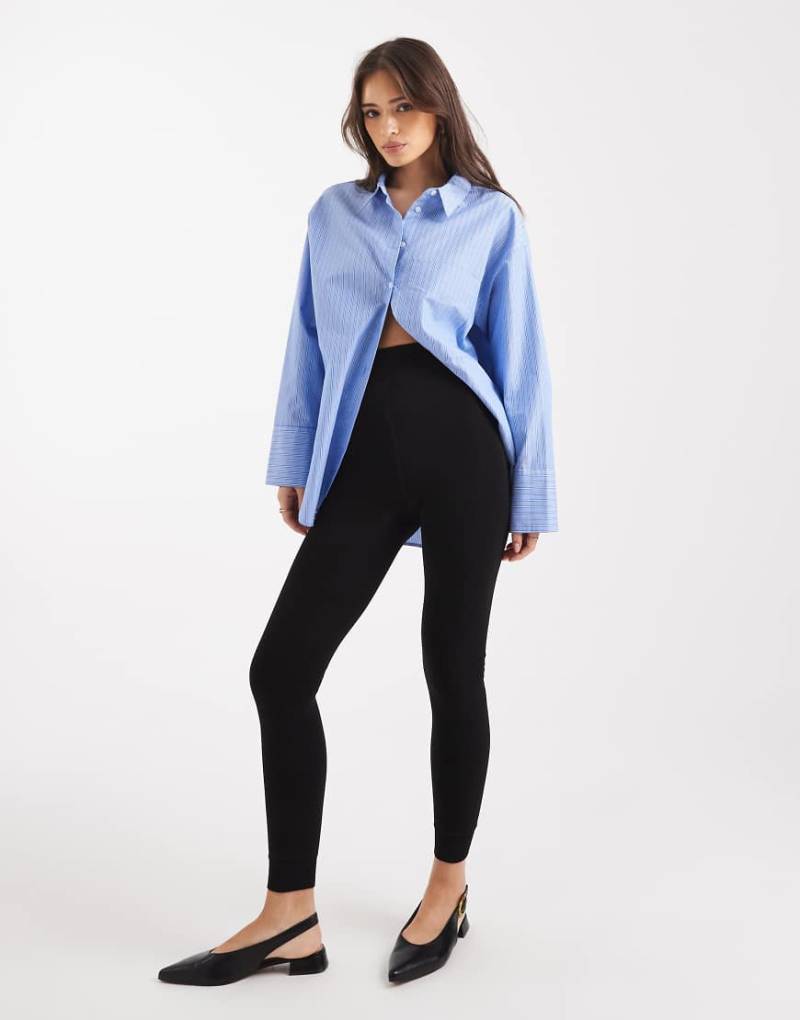 New Look - Leggings in Schwarz mit Fleecefutter von New Look