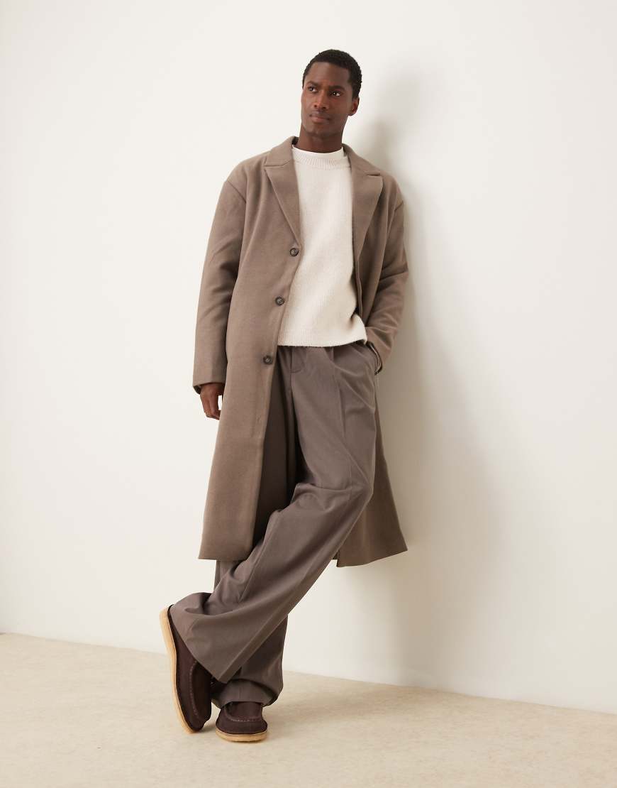 New Look - Locker geschnittener Mantel in Braun von New Look