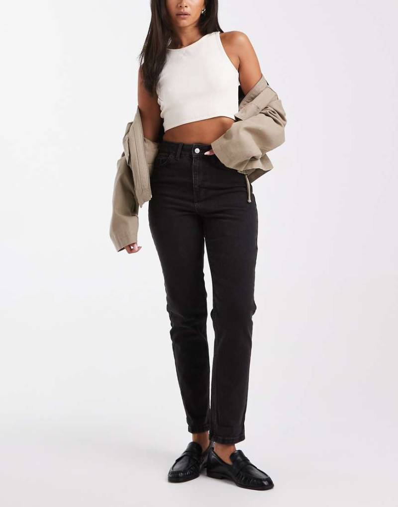 New Look - Mom-Jeans in Schwarz von New Look