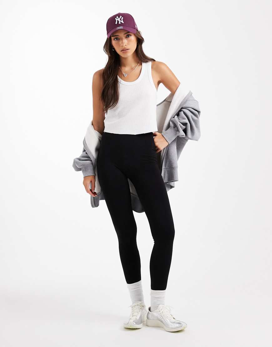 New Look - Nahtlose Leggings in Schwarz mit Fleecefutter von New Look