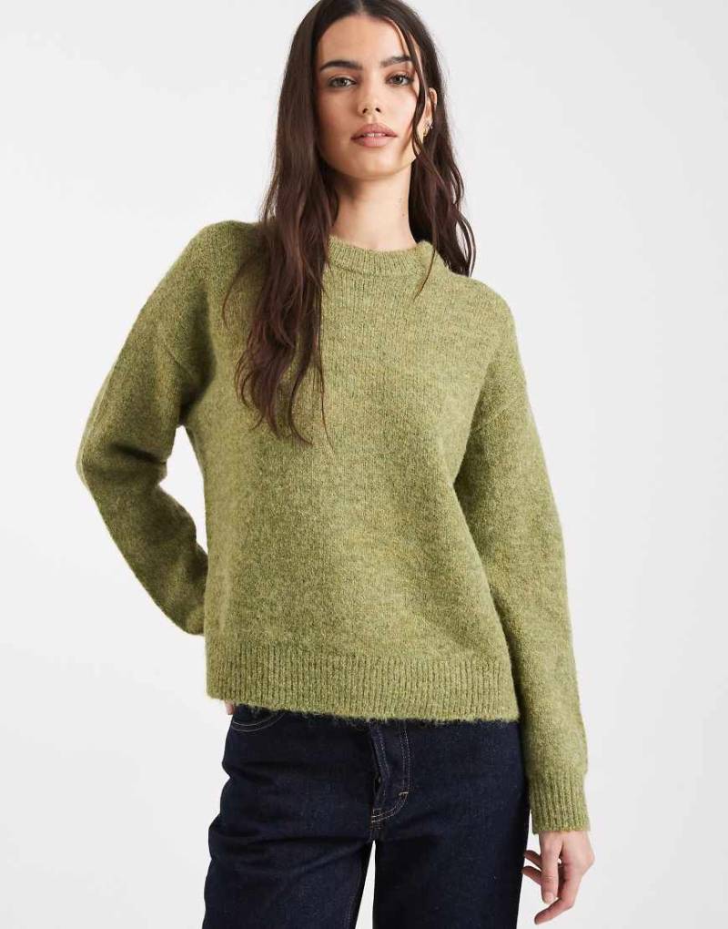 New Look - Oversize-Pullover in Grün von New Look