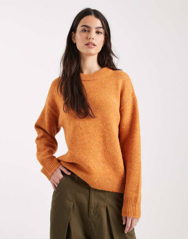 New Look - Oversize-Pullover in Orange von New Look