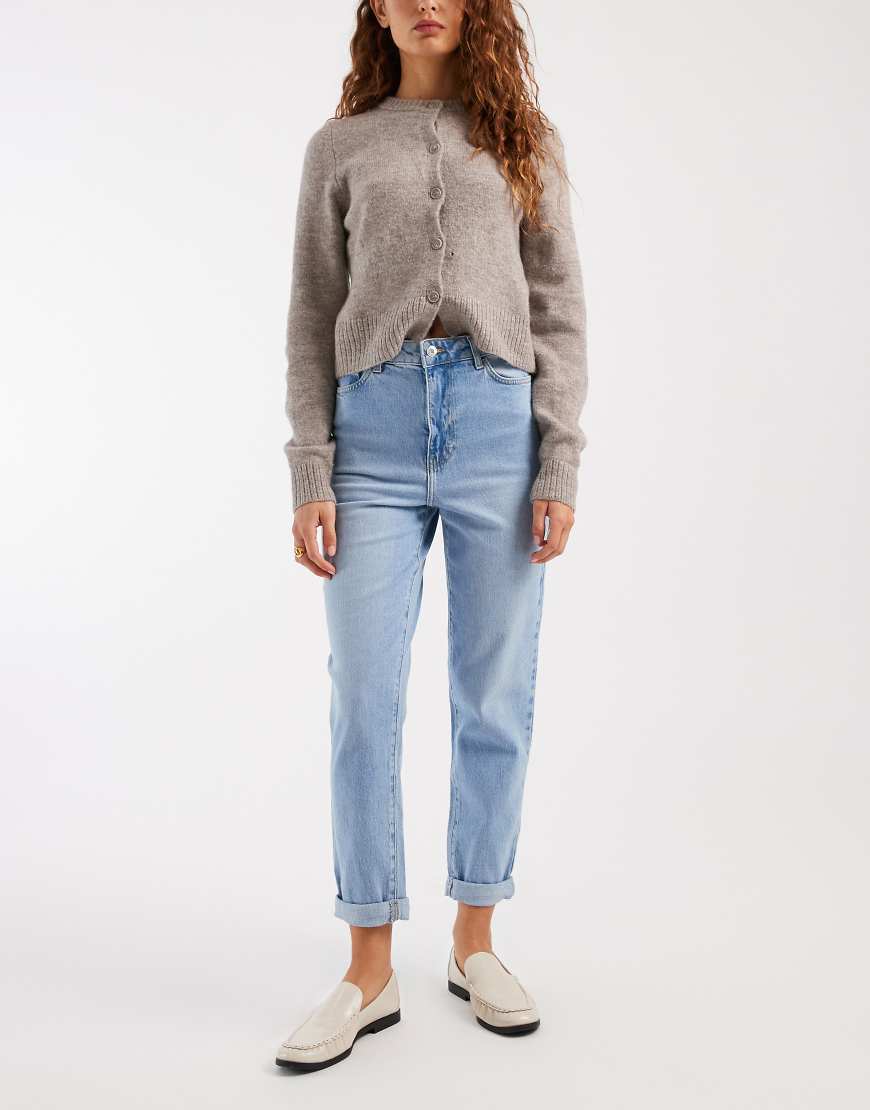 New Look - Palm - Mom-Jeans in Blau von New Look