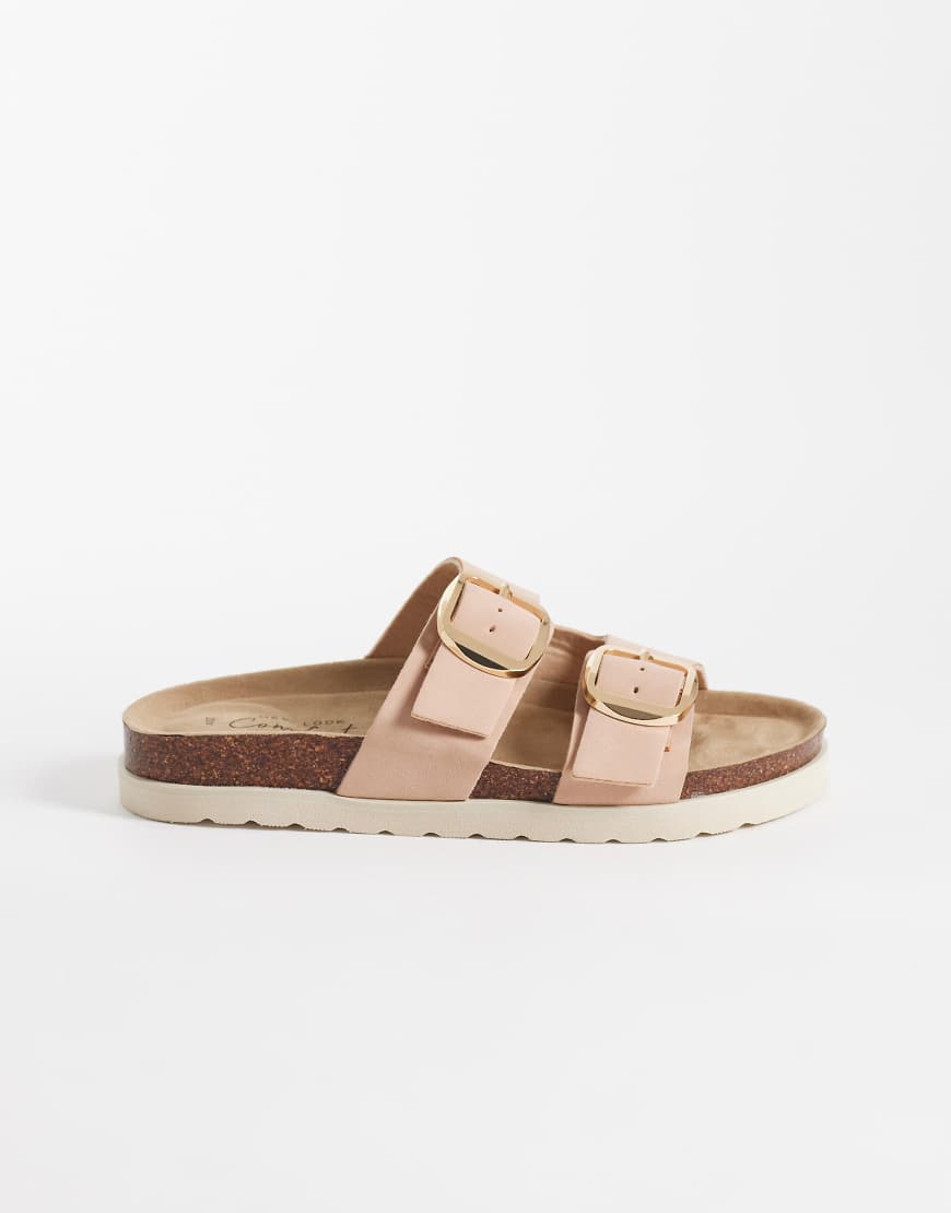 New Look - Sandalen in Rosa mit zwei Riemen von New Look